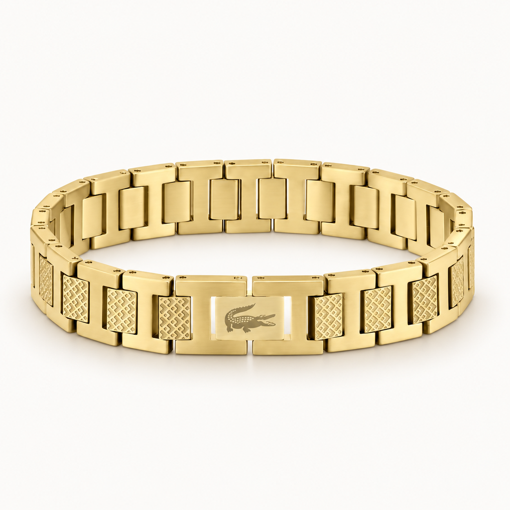 Brazalete Lacoste de Hombre (Dorado)